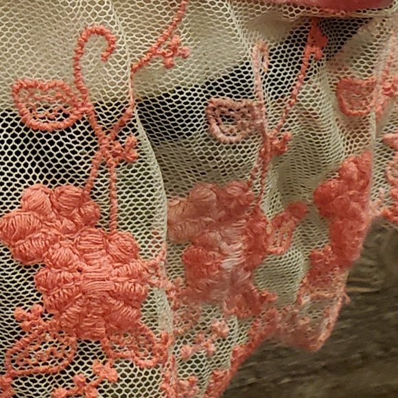 Olivia Tie Die Blouse Top Embellished Stretch Lace small - Picture 10 of 10